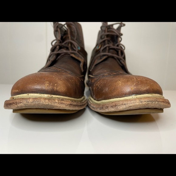 Tsubo Mens Brown Leather Boots Size 10 - Picture 3 of 12